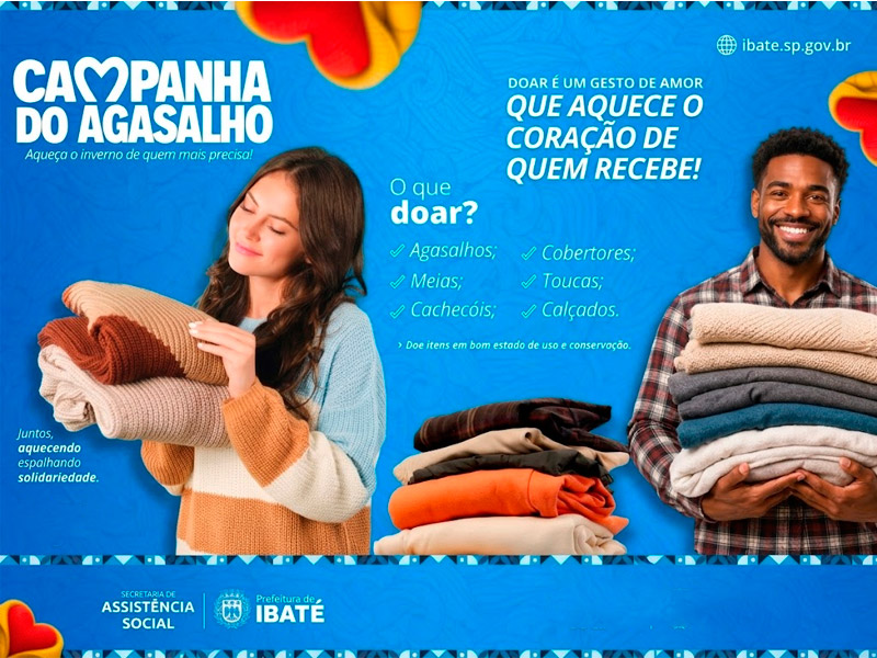 Corrente do bem: população é convidada a participar da Campanha do Agasalho 2026*