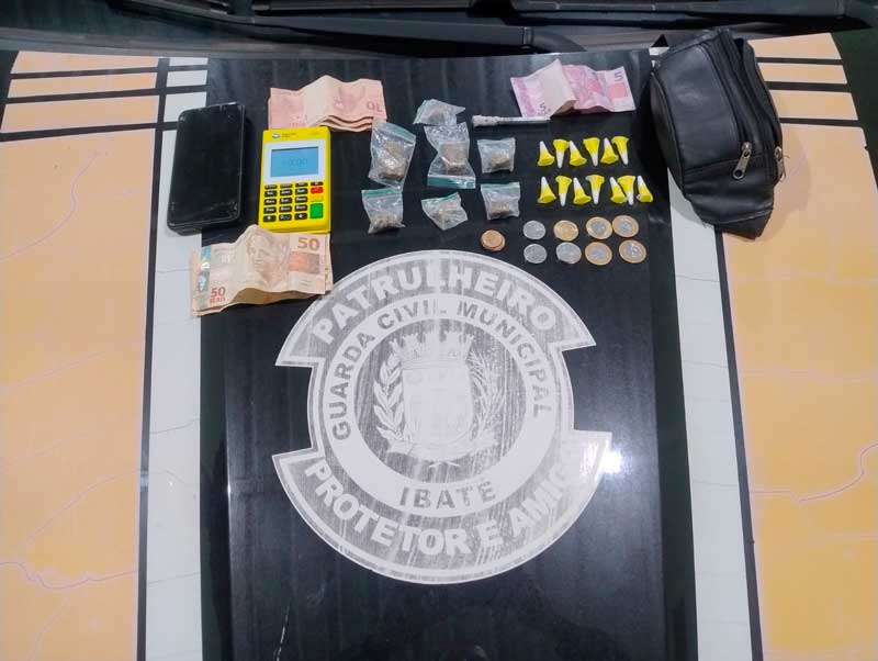 Homem é preso em flagrante por tráfico durante ação da GCM em Ibaté