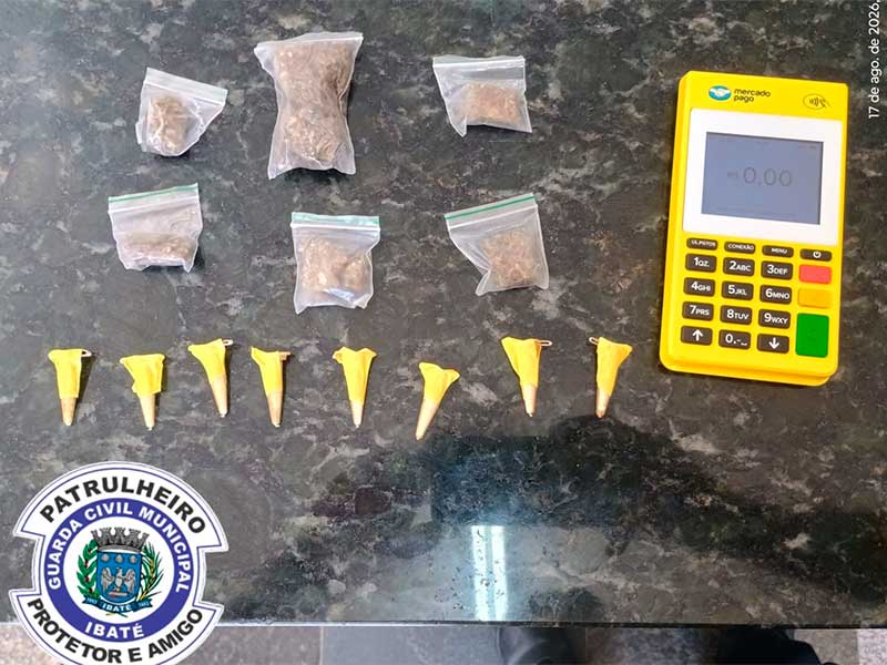 Guarda Municipal localiza entorpecentes após suspeito fugir no Jardim Cruzado