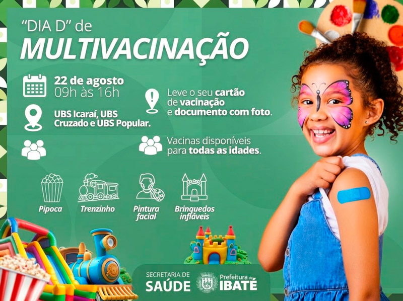 Ibaté realiza Dia D de Multivacinação neste sábado em três UBSs