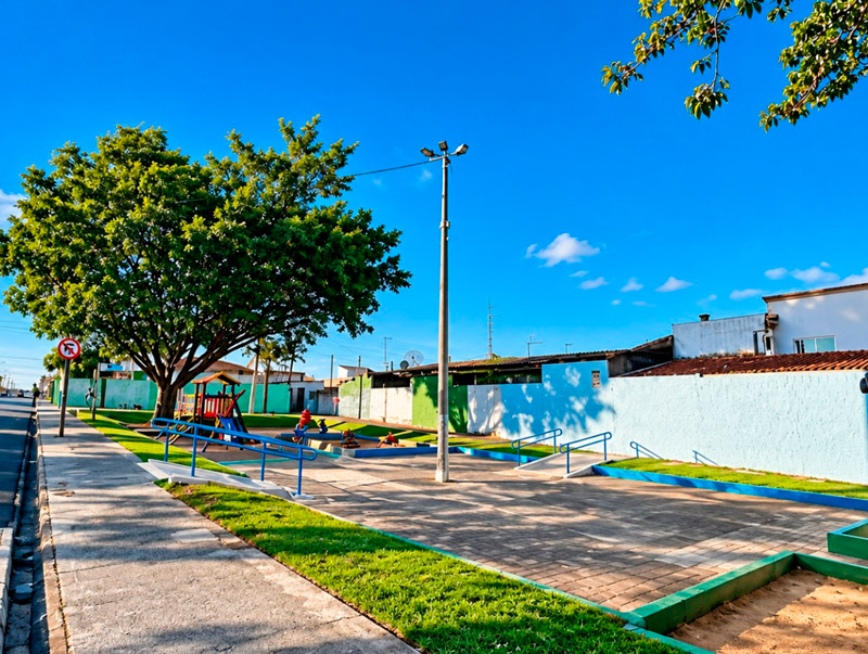 Parquinho revitalizado terá monitoramento 24 horas em Ibaté